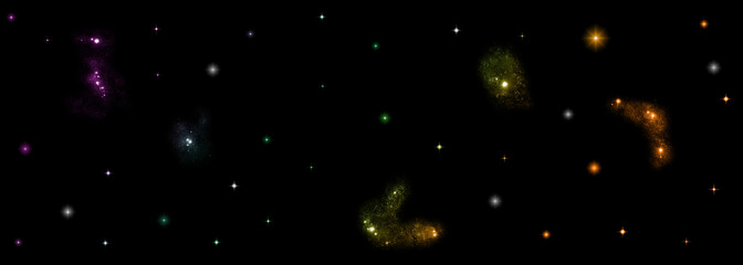 Wall Mural - galaxy in a free space. 3d rendering