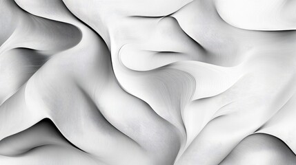 Poster - Multiple shaded wavy lines create a fluid, seamless background pattern, ideal for a contemporary look.