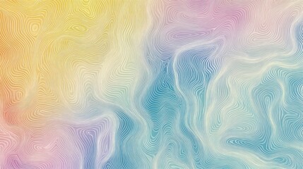 Poster - Abstract seamless background with wavy lines in gradient hues, adding flow and texture to the visual.