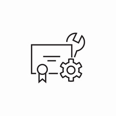 diploma engineering certificate icon sign vector