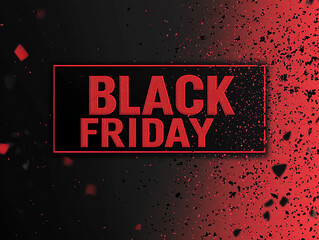 Poster - Black square with the inscription BLACK FRIDAY