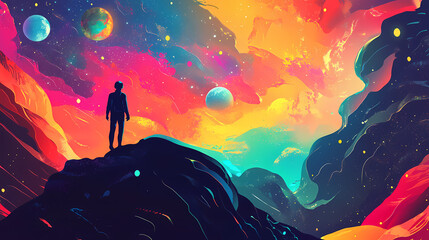 Wall Mural - silhouette of a person