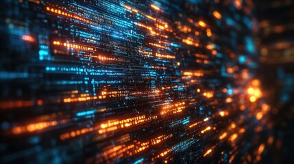 Poster - Abstract Digital Code Stream