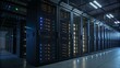 © Supittra - Low Light Photography of a Data Storage Server Room with Big Data Infrastructure
