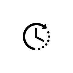 Time icon. Clock vector icon. Vector art.