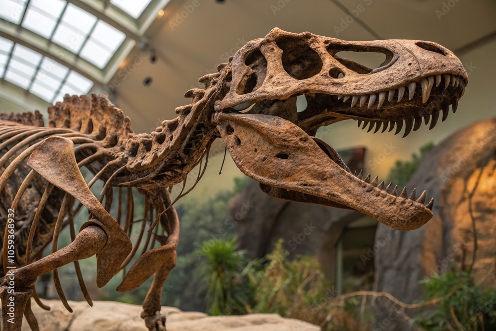 Macro Photography of Allosaurus Fossils with Detailed Textures and Rich ...