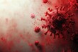 © YouraPechkin - Illustration of red virus particles floating in a hazy background representing a pandemic scenario