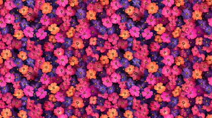 Multicolor seamless pattern featuring small simple pink flowers ideal for fabric and textile design