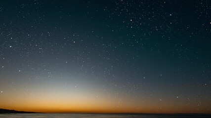 Wall Mural - night christmas panorama with a star in the sky