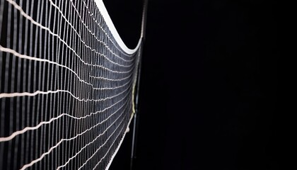 Tennis net on black background