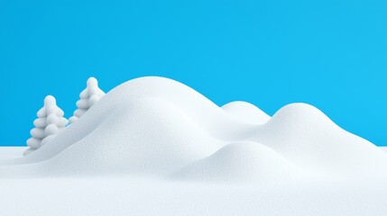 Poster - Icy blue hues with swirling textures of snow in an abstract winter scene
