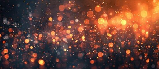 Poster - Bokeh Orange Color On Warm Dark Background Is Beautiful