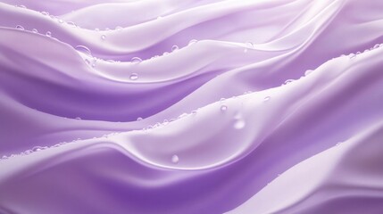 Aufkleber - Graceful lavender waves undulate displaying a smooth texture with delicate droplets perfect for creating a tranquil atmosphere
