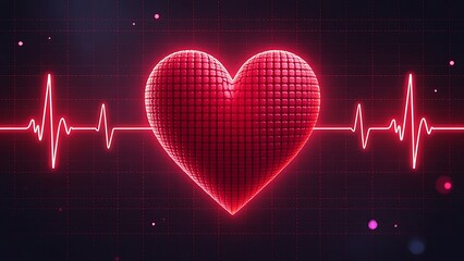 Heart shape cardiogram of the heart