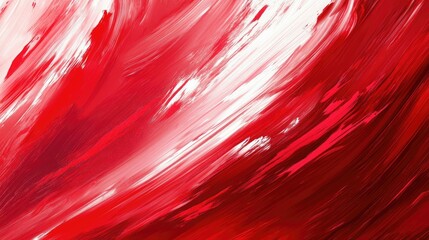 Poster - Vivid red abstract expression of passion and energy in bold strokes