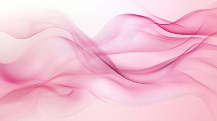 Poster - Flowing pink waves a serene abstract design capturing elegance and motion in soft tones