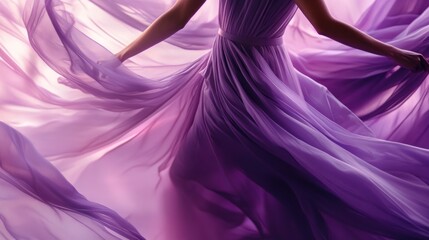 Sticker - A flowing purple dress creates a dreamy, ethereal atmosphere.