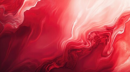 Poster - Captivating swirls of red an abstract exploration of color and emotion in fluid art