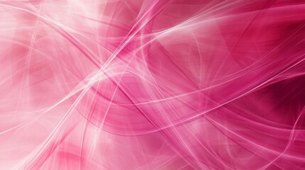 Poster - Ethereal pink waves a captivating abstract representation of light and motion