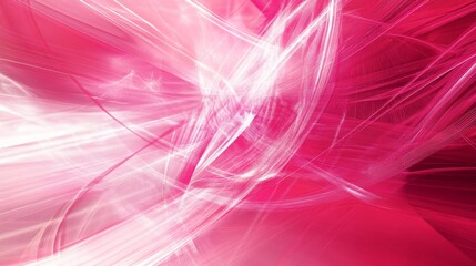 Poster - Dynamic waves of color an abstract representation of energy and motion in vibrant shades of pink and white