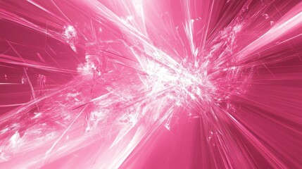 Poster - Vibrant pink energy burst a stunning visual exploration of abstract light and motion