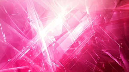 Poster - Vibrant pink abstract light reflections a play of color and geometry in digital art