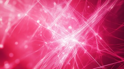 Poster - Radiant pink light trails a mesmerizing display of abstract energy and motion