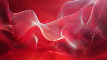 Poster - Dynamic flow of red textures a visual exploration of motion and emotion