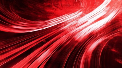 Dynamic red waves an abstract exploration of motion and energy in art