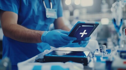 Poster - healthcare technology transforming patient care through digital solutions in medical environments