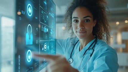 Poster - innovative healthcare solutions a modern approach to patient care and data security through technolo