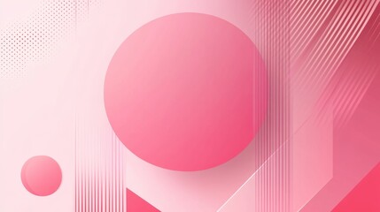 Poster - Abstract pink geometry a visual exploration of shape and color in design