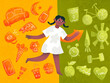 © Marusya Wrobel/Stocksy - Concept of healthy and unhealthy choices