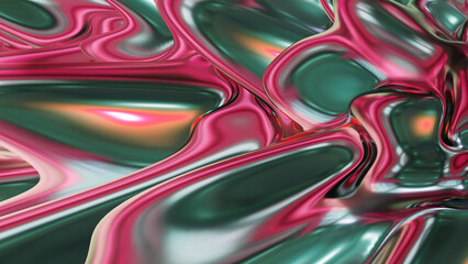 Poster - red abstract liquid background ink design 3d rendering