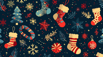 Wall Mural - christmas pattern