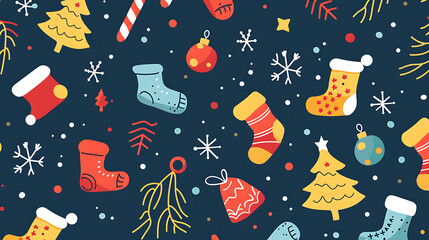 Wall Mural - christmas pattern