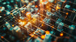 © Teeraphon - abstract professional business team people innovation connection of line from nail node to node on map background , networking concept