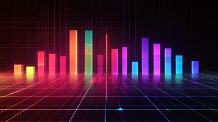 Poster - Colorful Sound Waves Visual Representation
