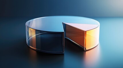 Poster - Modern Transparent Pie Chart with Color Segments
