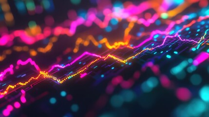 Poster - Colorful Abstract Data Visualization Background