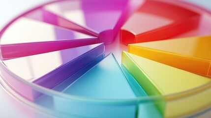 Poster - Colorful Transparent Pie Chart for Data Visualization