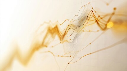 Poster - Abstract Data Visualization with Golden Lines and Dots