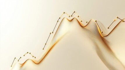 Poster - Elegant Abstract Flow with Data Points and Curves