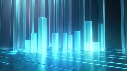 Poster - Abstract Digital Data Visualization Background