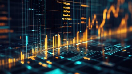 Poster - Digital Data Visualization and Analytics Background