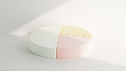 Poster - Minimalist Pie Chart in Soft Pastel Colors