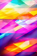 Fototapete - Vertical Colorful Geometric Spectrum Pattern - Vibrant Abstract Shapes.