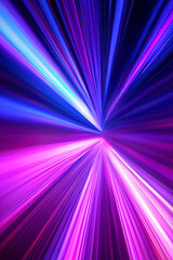 Fototapete - Vertical Glowing Abstract Background with Colorful Rays Neon lines zoom purple violet and blue.