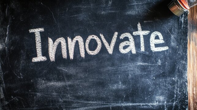 Chalkboard with written in bold letters, creative background, open copy space