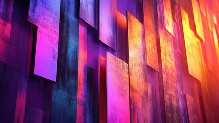 Poster - Streaming channels wall, vibrant background with web and TV video, digital media technology theme